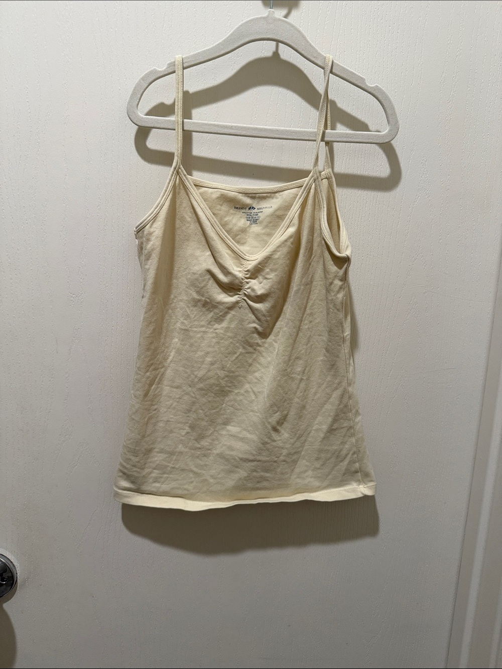 Brandy Melville Cream Spaghetti Strap V-Neck Cami